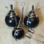 CONJUNTO MATE | MAte, Azucarera, Yerbatero y Bombilla (alpaca)